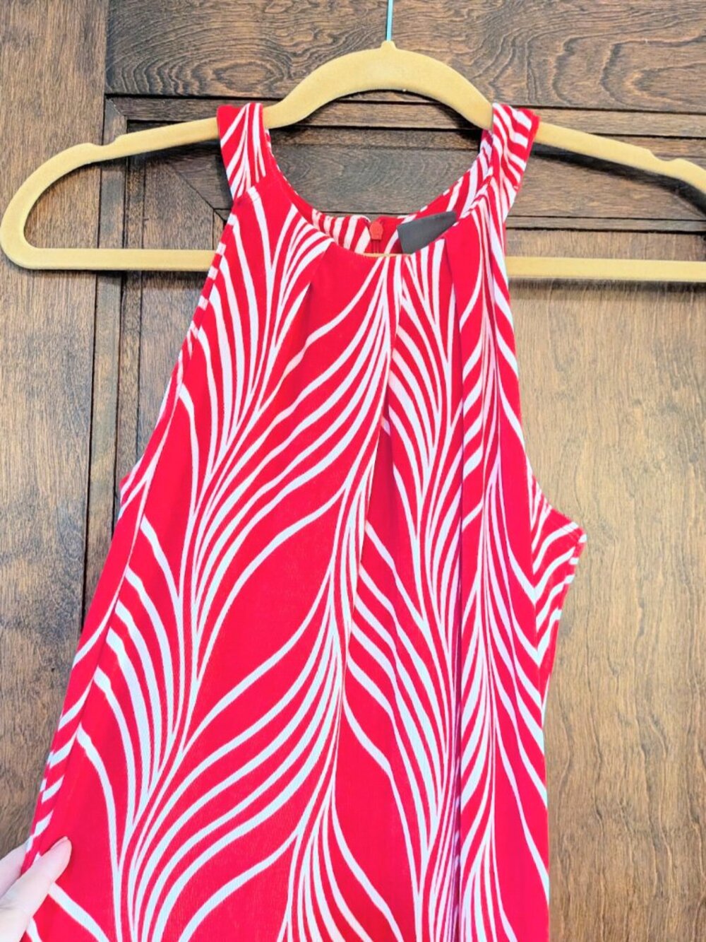 Chicos Travelers Red Sleeveless Maxi Dress Long